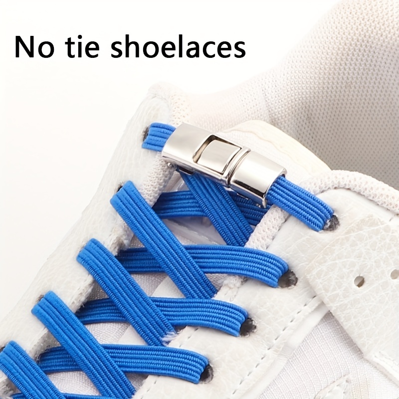 Solid Color No tie Shoelaces With Buckles Polyester Unisex - Temu
