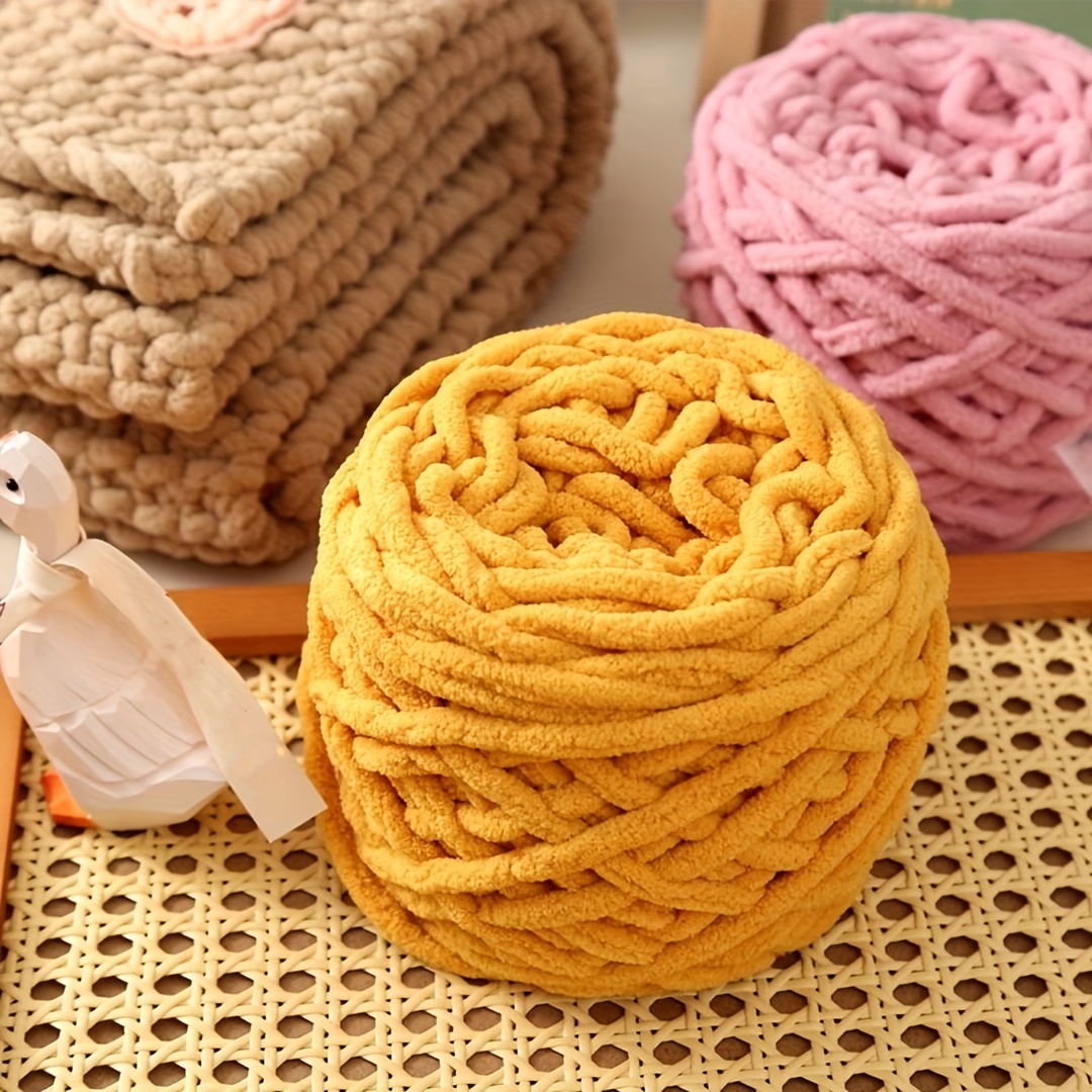 Comprar 1 bolsa de cuerda de hielo para tejer a mano hilo de ganchillo hilo  de lana gruesa DIY sombrero de seda de verano