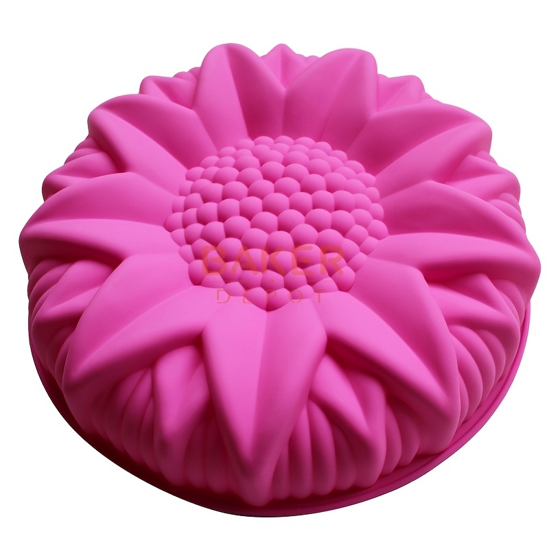 Comprar Molde grande de silicona para Tartas, moldes para postres, moldes  grandes para repostería con estilo de girasol ()