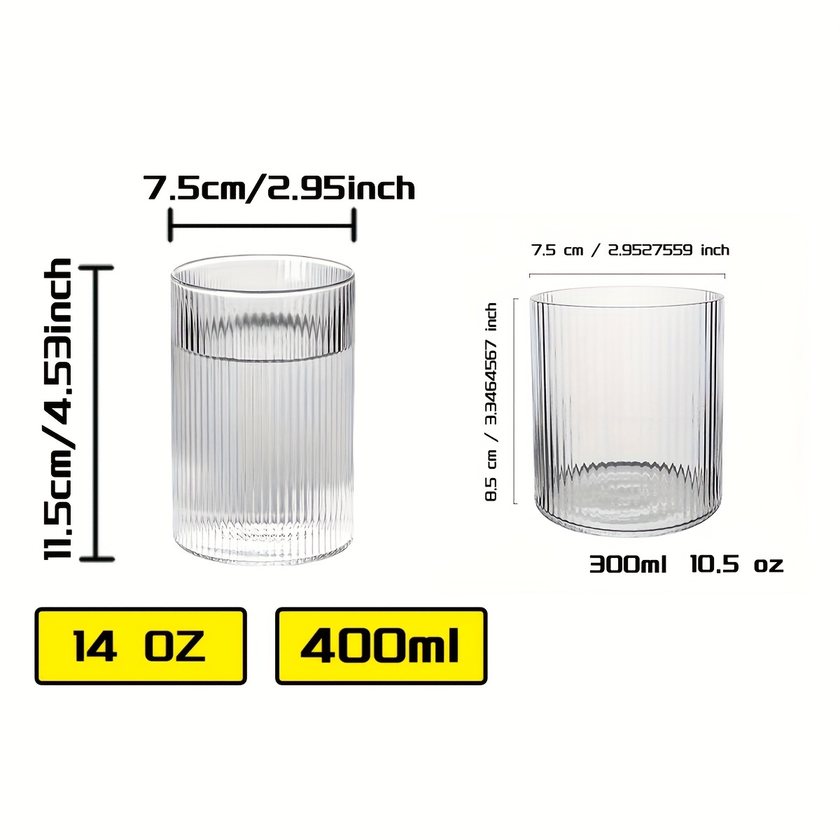 Highball Glass Square Hot Cold Beverage Thickened Borosilicate