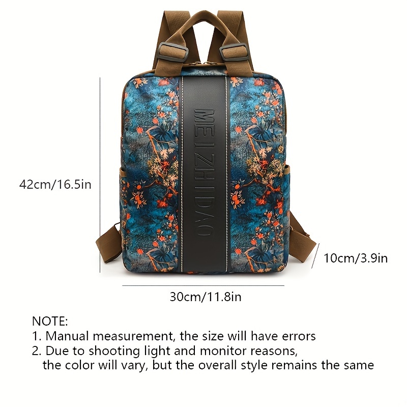 YIZISTORE Original Printed Oxford Backpack Women's Casual Large