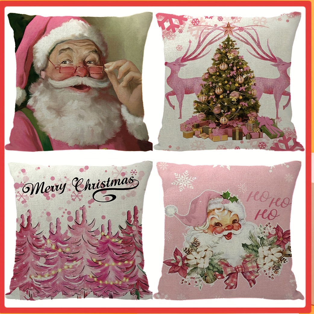 Christmas Santa Claus Throw Pillow Covers, Printed Throw Pillowcase, Throw  Pillow Covers Decor, Home Decor, Room Decor, Bedroom Decor, Living Room  Decor, Car Decor, Sofa Decor - Temu