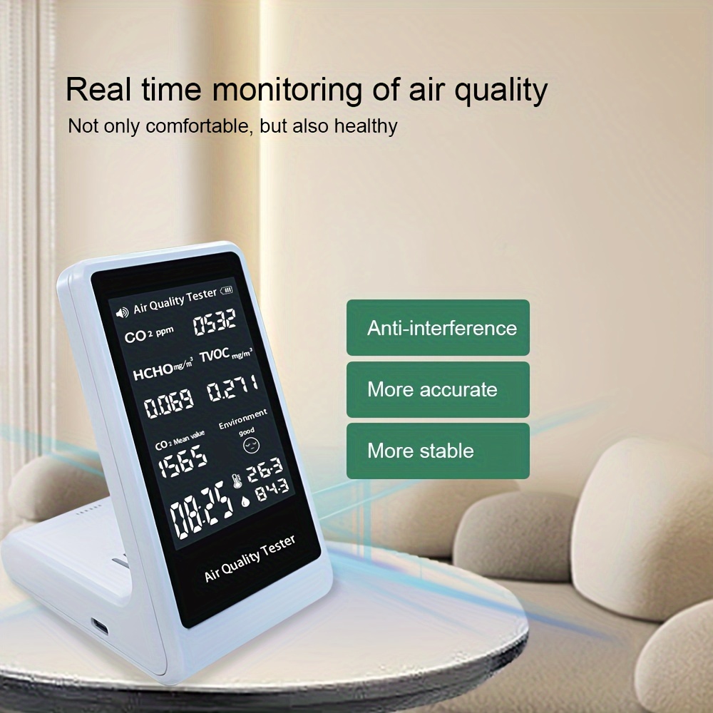Air Quality Monitor Indoor Home Air Quality Tester Analyzer - Temu