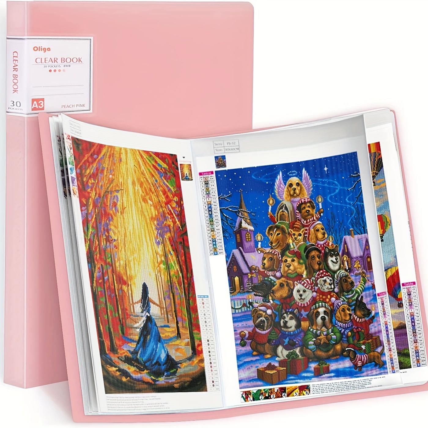 A3 Storage Book For Diamond Art Portfolio Folder For - Temu Austria