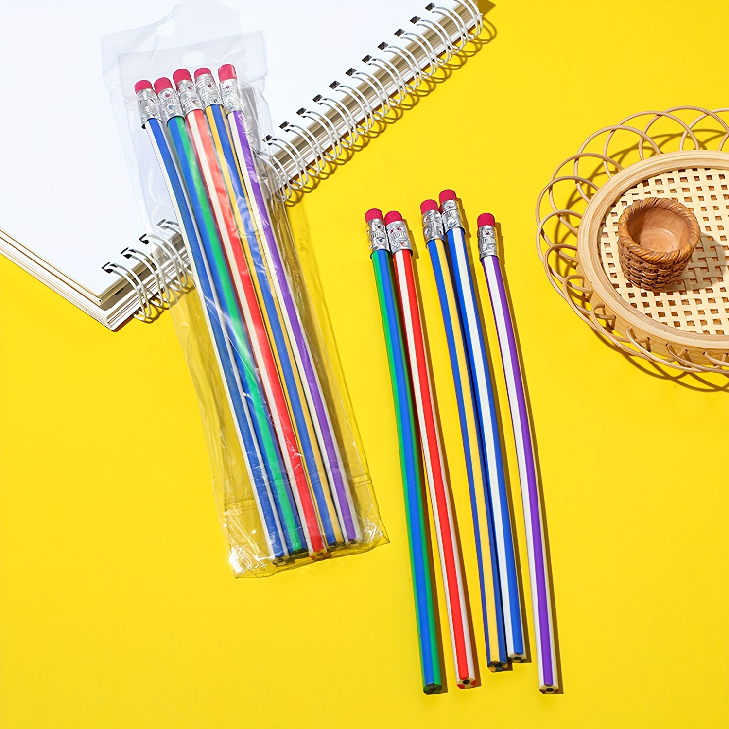 35 pcs Bendy Flexible Soft Pencils Multi Colored