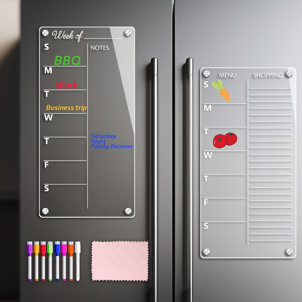 Lavagna magnetica cancellabile, colore, per cucina frigo con personaggi e  notes (menu lavagna incluso 400 * 300 MM) : : Casa e cucina