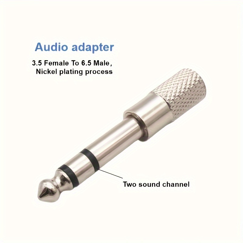 Audio 3.5mm Stereo Plug to 6.35mm Mono Jack Adapter Microphone AV New Style