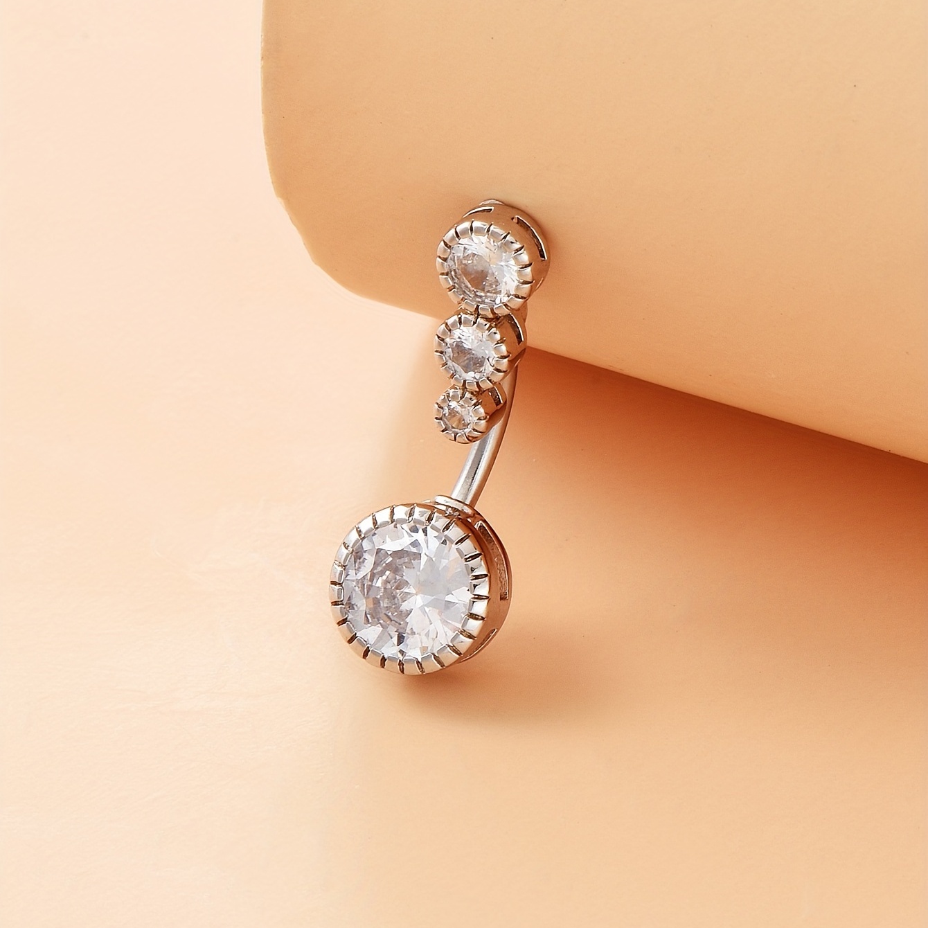 Inlaid Round Zircon Vintage Belly Button Ring