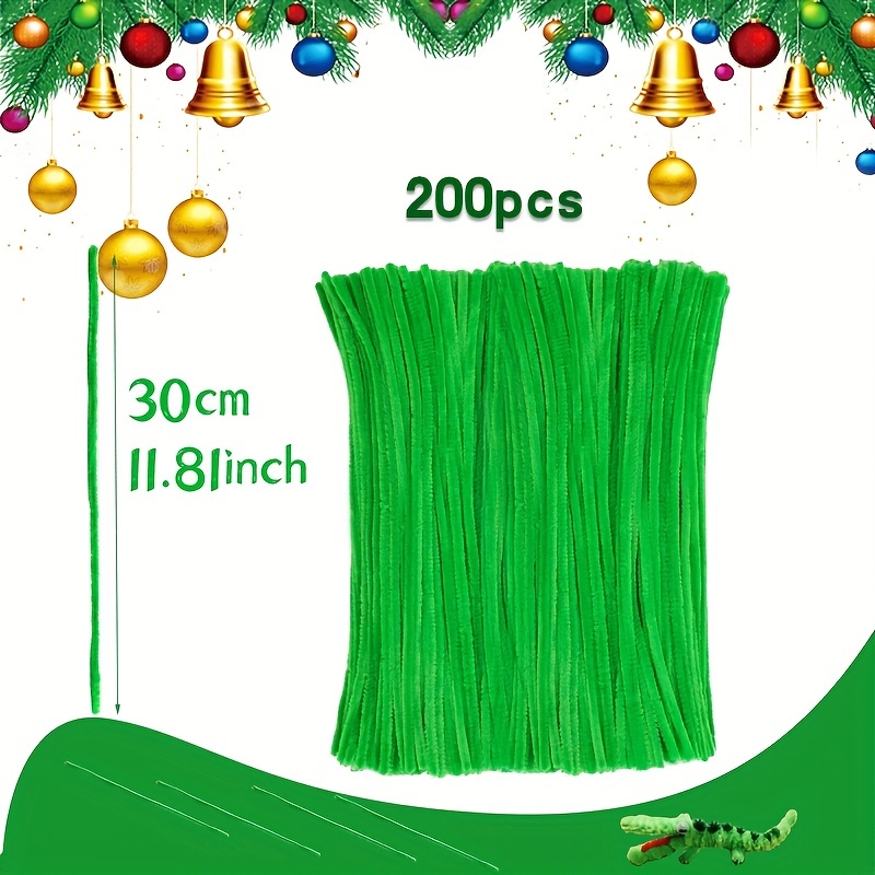 200Pcs Pipe Cleaners 30cm/12 inch Chenille Stems for DIY Art