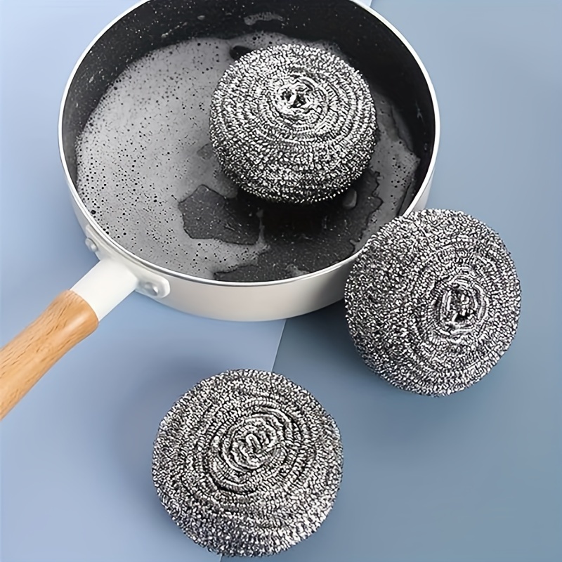 Dishwashing Wire Ball, Stainless Steel Wire Ball Scrubber, Metal Scrubber,  Pot Scrubber, Kitchen Cleaning Scrubber Ball, For Dish, Bowl, Pot, Stove,  Range Hood, Sink, Bathroom Cleaning Scrub Ball, Cleaning Supplies - Temu