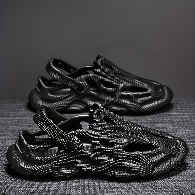 

Men's Lightweight Comfy Clogs, Hollow Out Non-slip Garden Shoes, Summer