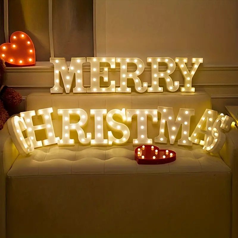 english led letter light, 1pc english led letter light holiday party atmosphere decoration light props indoor stage store outdoor birthday party decoration without battery details 7