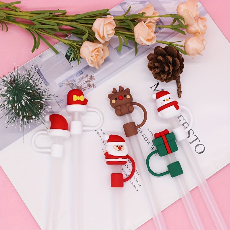 Christmas Straw Cover For Stanley Cup Silicone Straw - Temu