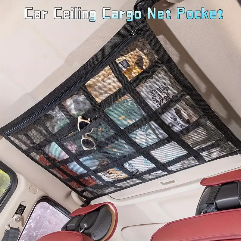 Car Ceiling Cargo Net Pocket Renforcer Charge Moins - Temu Switzerland