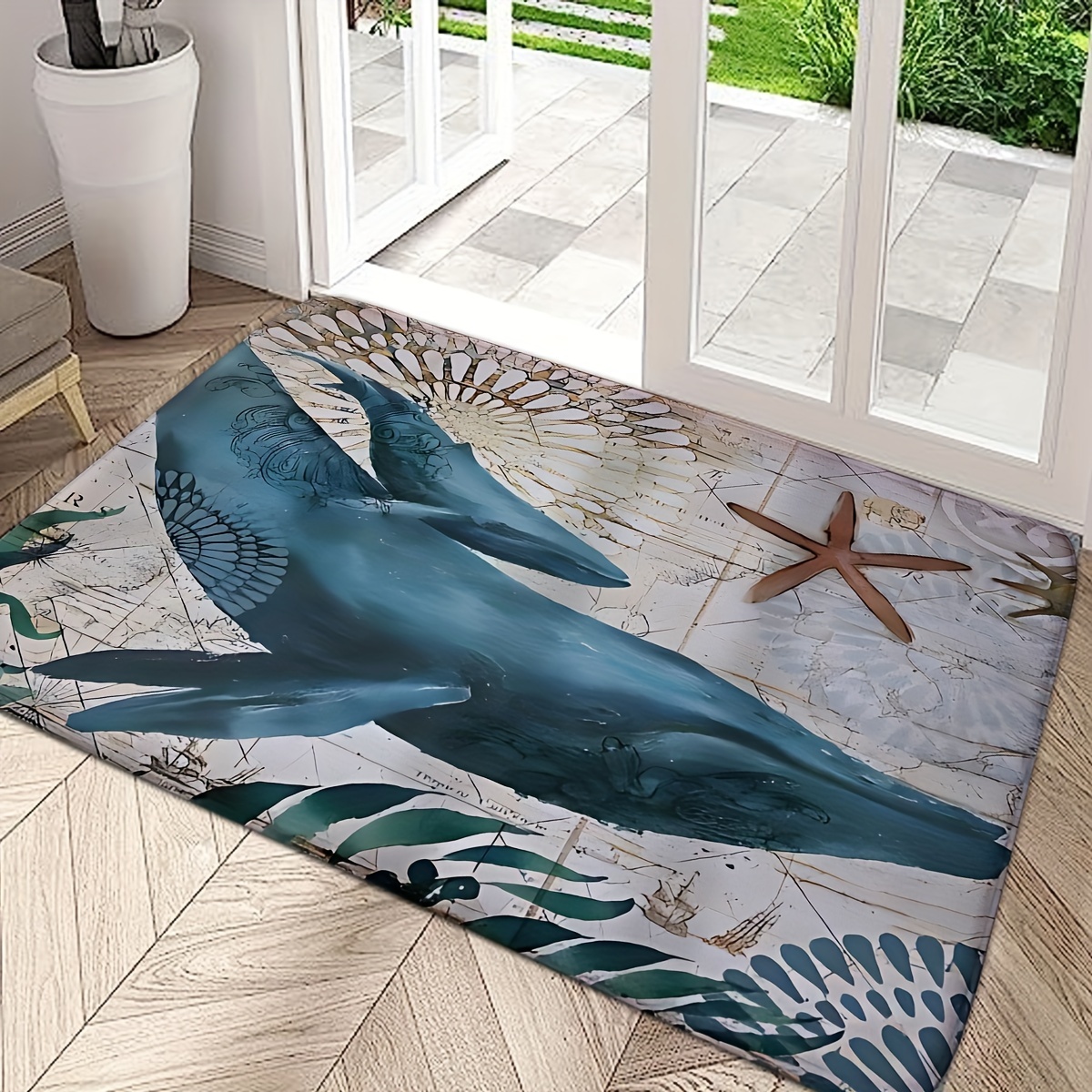 Non Slip Bathroom Mat Ocean Deck Absorbent Bath Rug - Temu