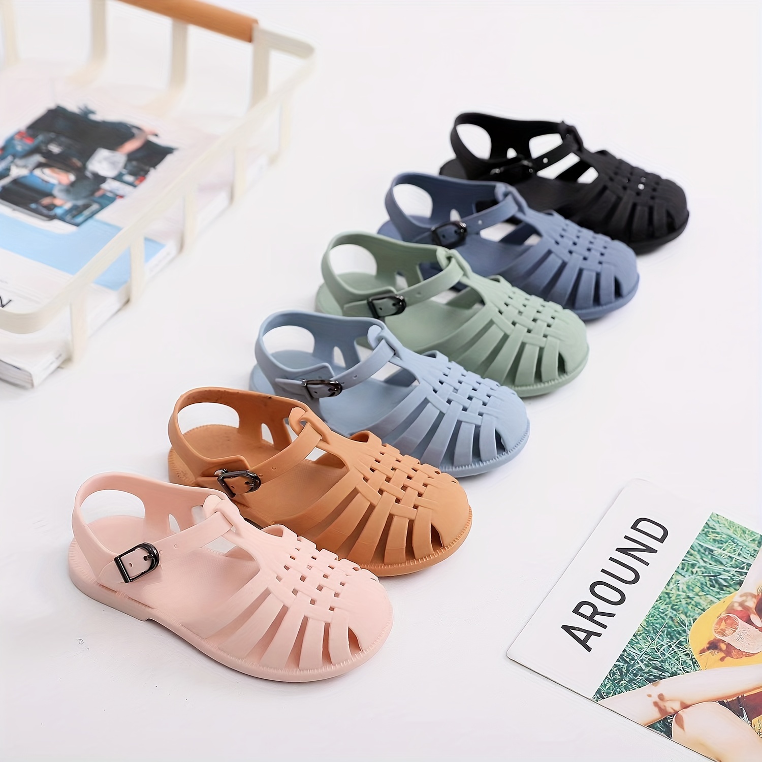 Boys Girls Trendy Sandals, Wear-resistant Non-Slip Comfy Beach Shoes,  Summer 