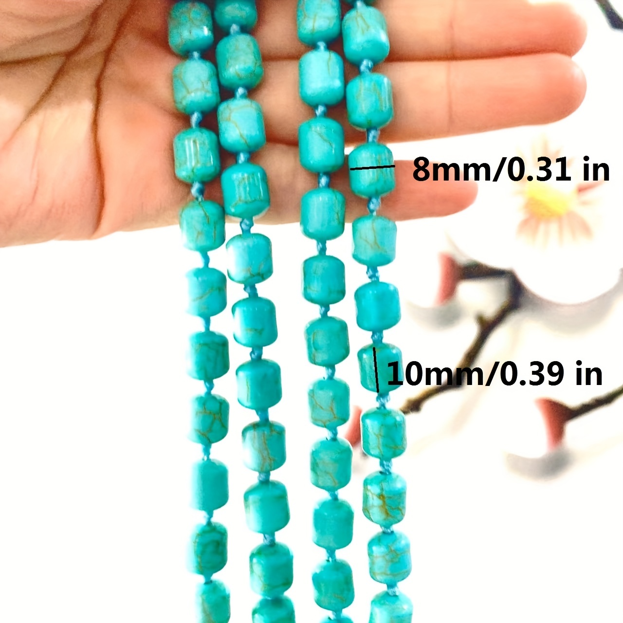 140pcs 3MM Natural Turquoise Stone Beads Round DIY Blue Turquoise Beads -  Perfect For Necklace Bracelet Jewelry Making