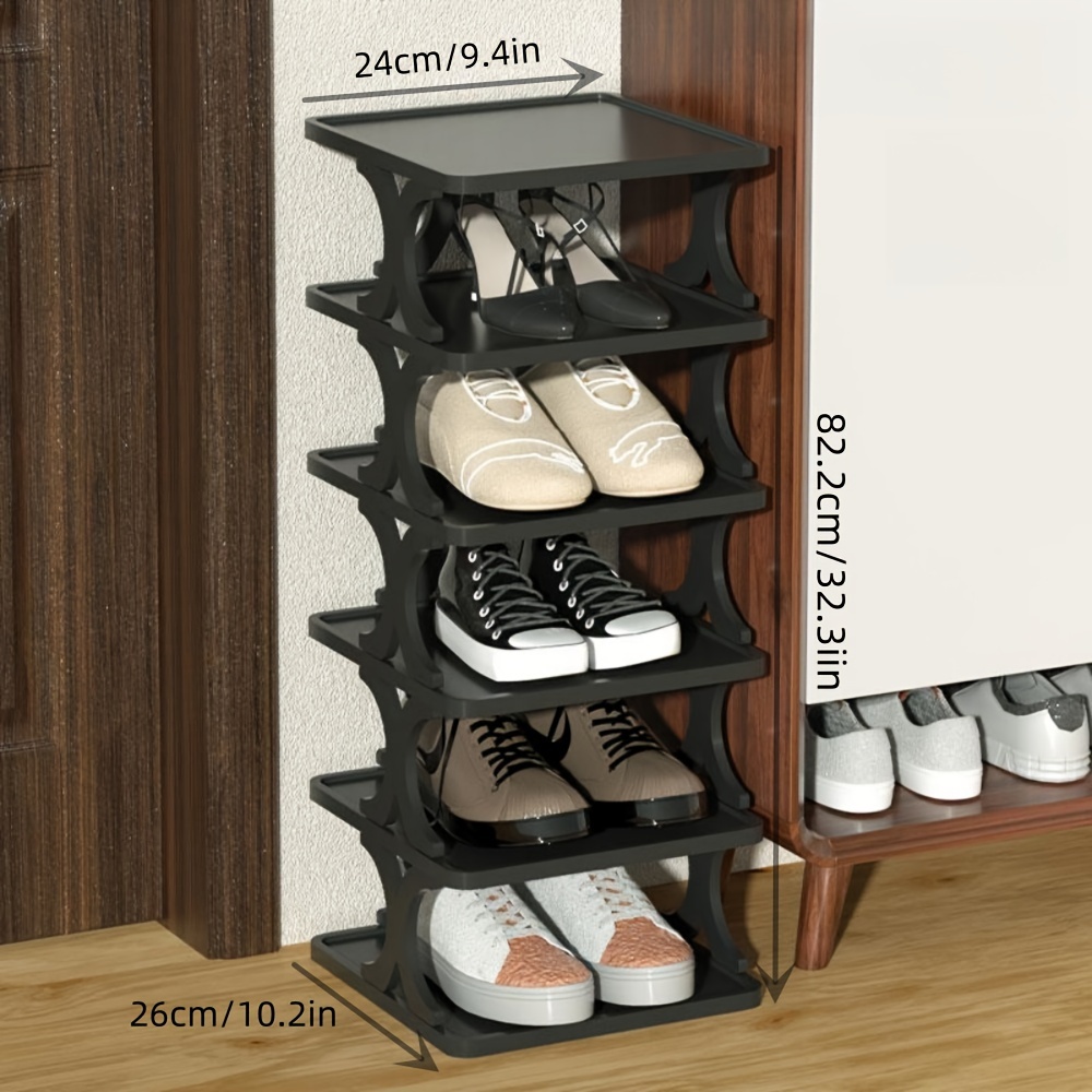 Floor Standing Shoes Rack, Simple Assembled Shoes Storage Shelf, Diy  Stackable Narrow Shoes Organizer Rack, For Doorway Entrance Home Dorm  Rental Housing, Space Saving - Temu