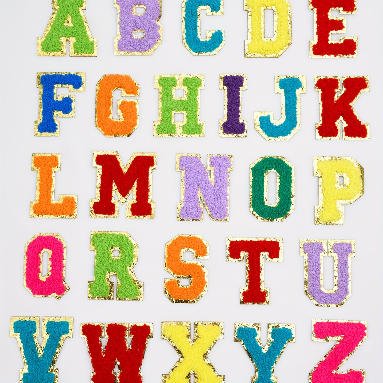 Colorful Chenille Letters A z Iron on Patch Letters Patch - Temu Canada