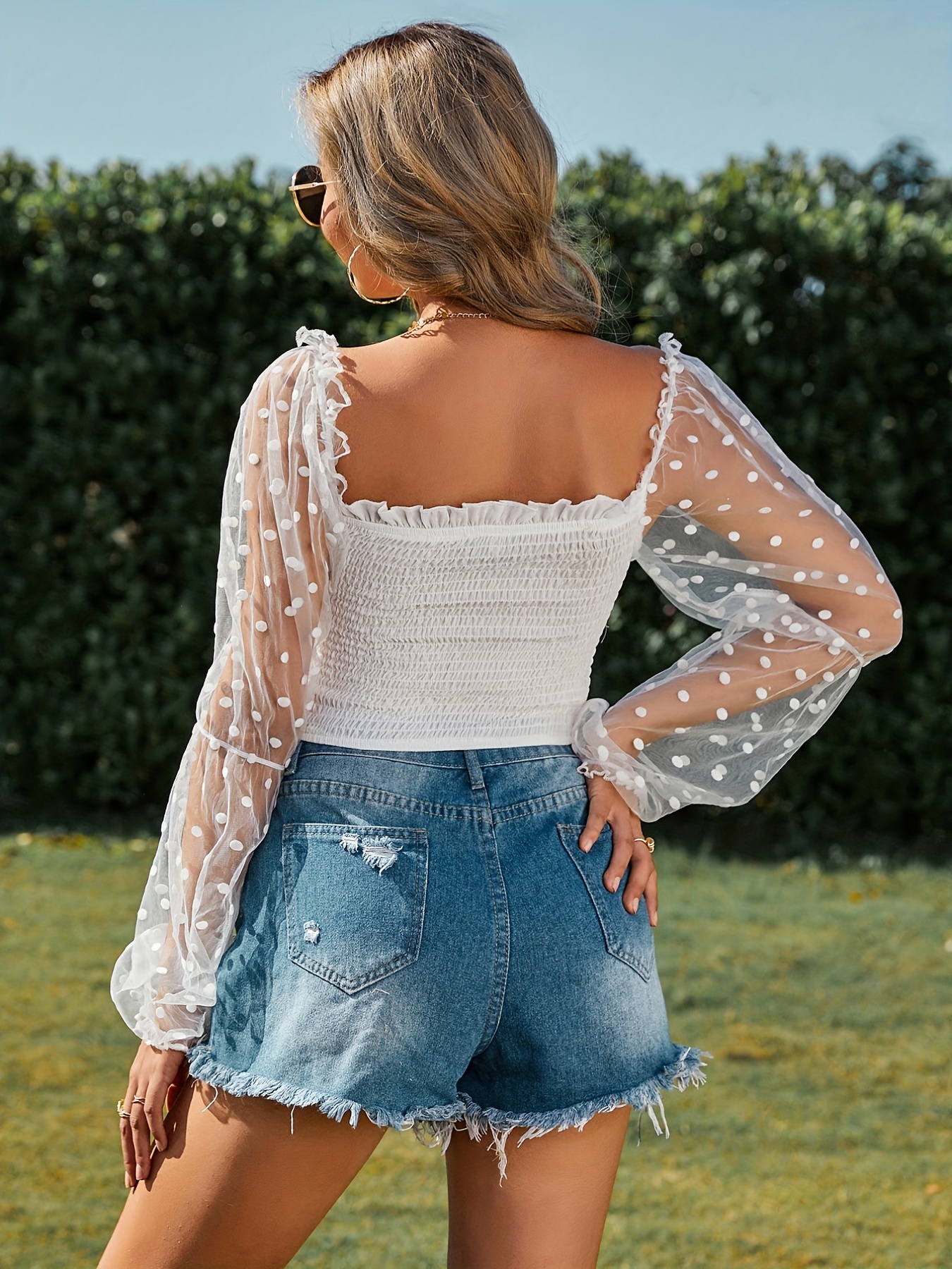 Off The Shoulder Polka Dot Blouse, Fashion & Style
