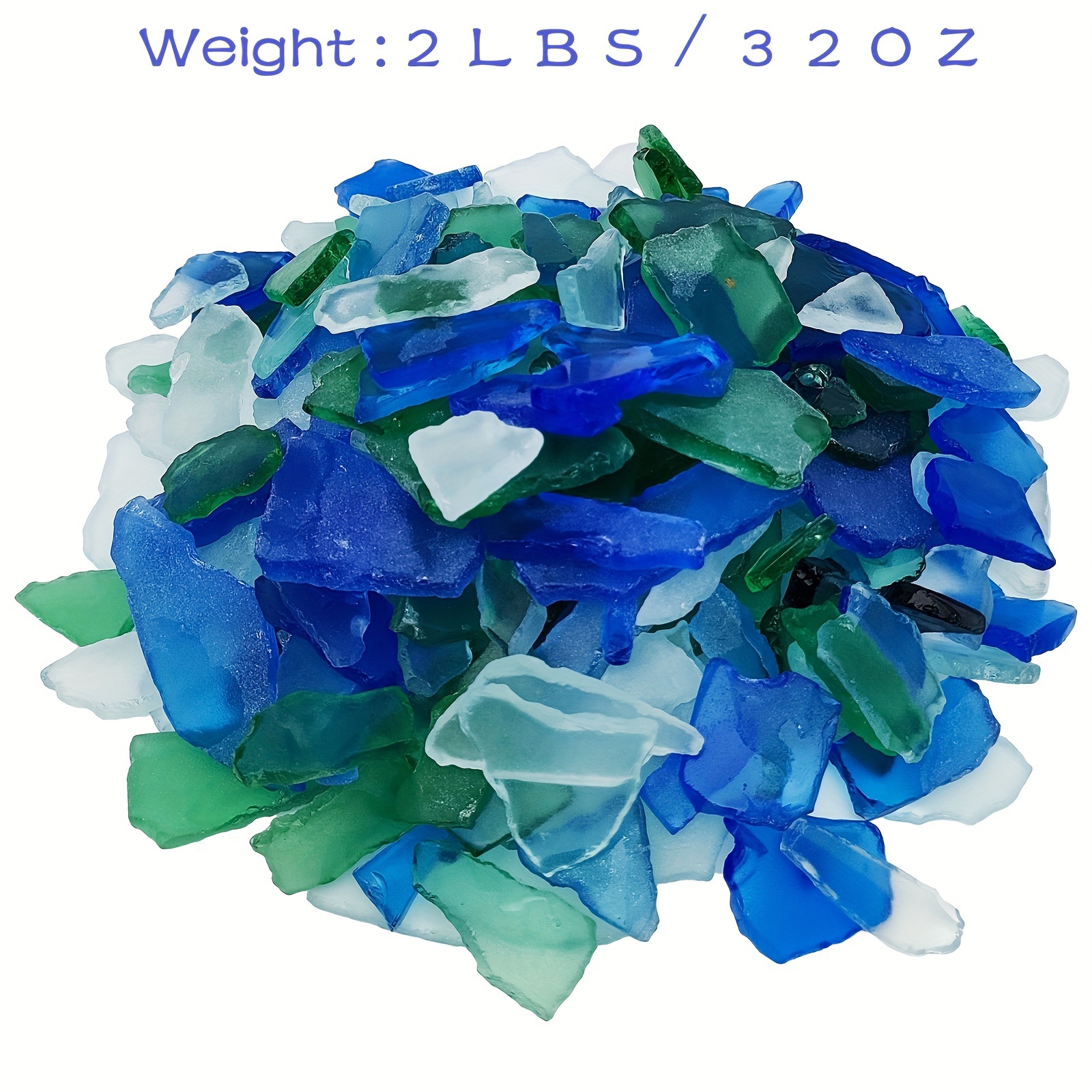 Sea Glass For Crafts Seaglass Pieces Decor Flat Frosted Vase - Temu