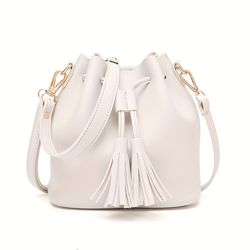 Frosted PU Leather Women's Handbags Purses Bucket Bags Vintage