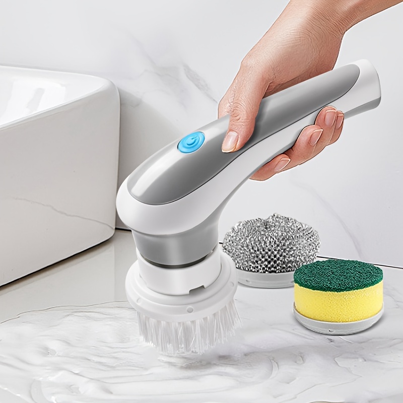 5 In 1 Multifunctional Wireless Electric Cleaning Brush Kitchen Dishwashing  Brush Sink Cleaning Tool Toilet Tub Cleaning Electric Brush Scrubber  Household Tools