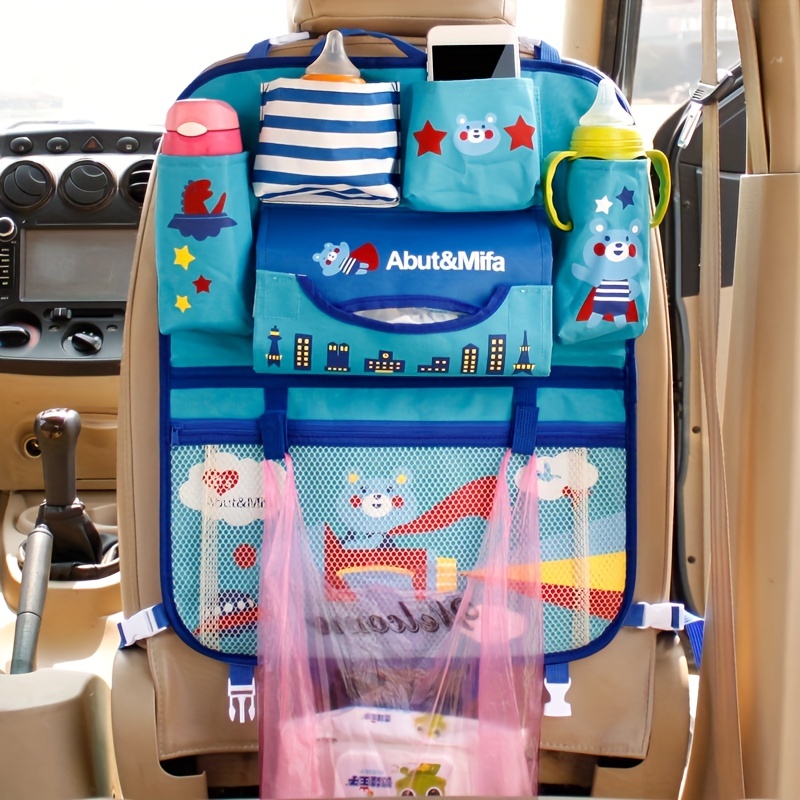 1Pcs Nette Cartoon Auto Rücksitz Organizer für Kinder Kinder Baby
