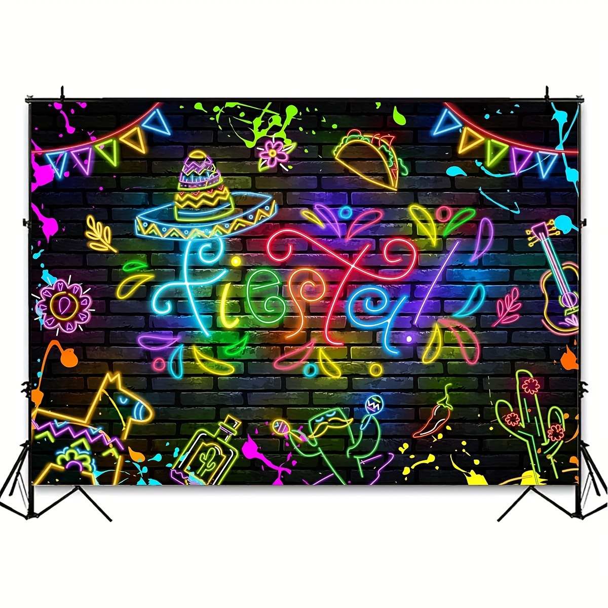 Mexican Fiesta Photography Backdrop Party Carnival Photo Background Decor  Prop