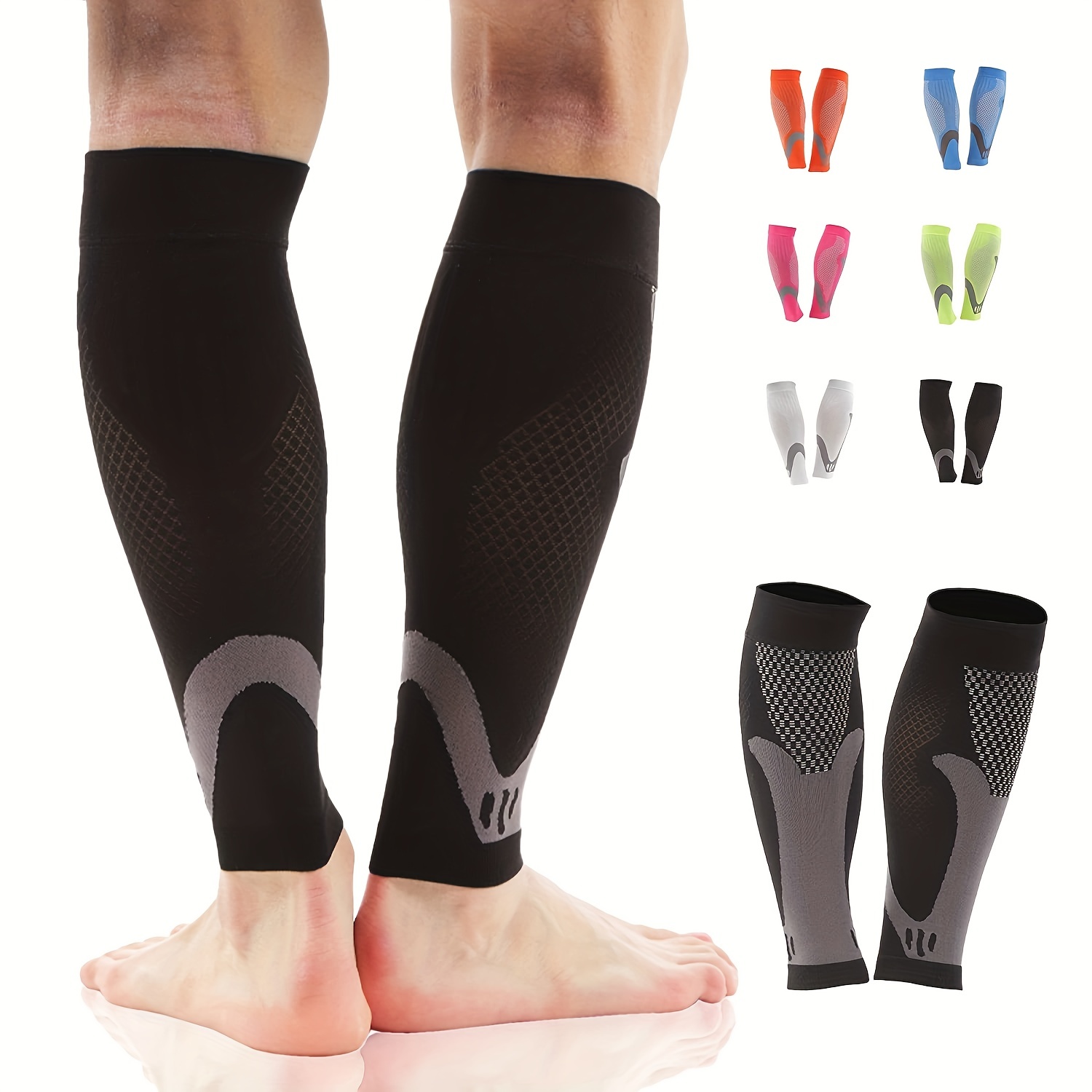 1 Pair Breathable Compression Calf Sleeve For Sports Gym Hiking