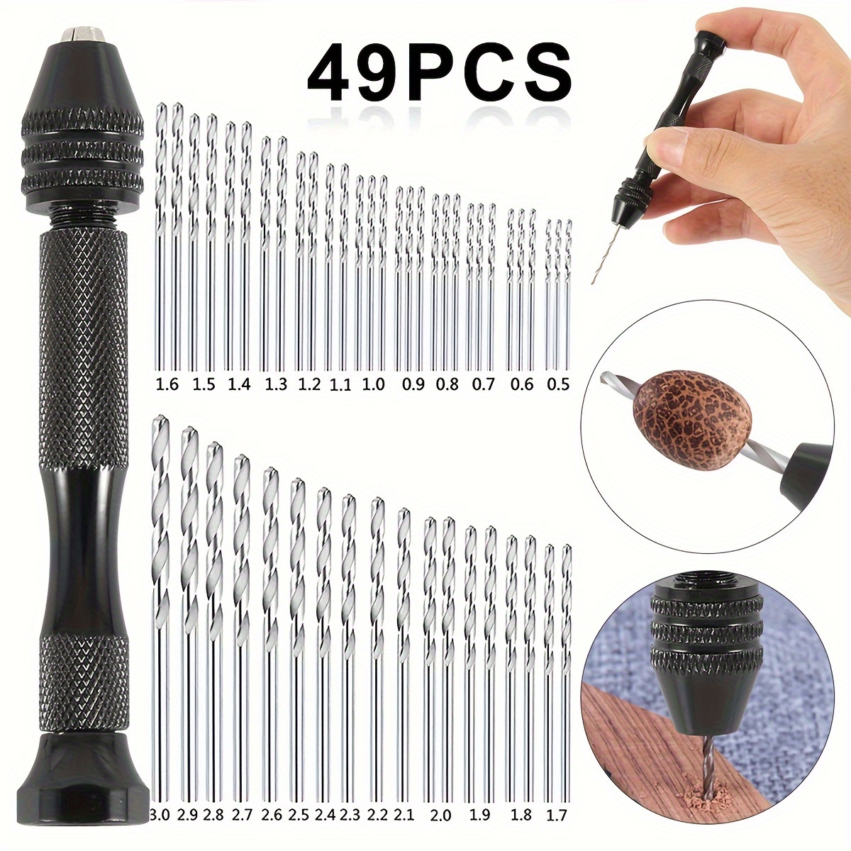 RC Hobby MICRO DRILL Hand Held W/ Bits (49PCS) -BLACK