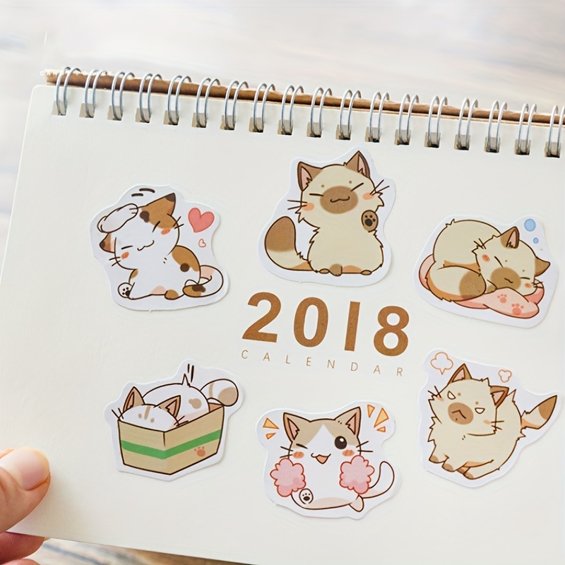 Cat Decorative Stickers Adhesive Stickers Diy Decoration - Temu