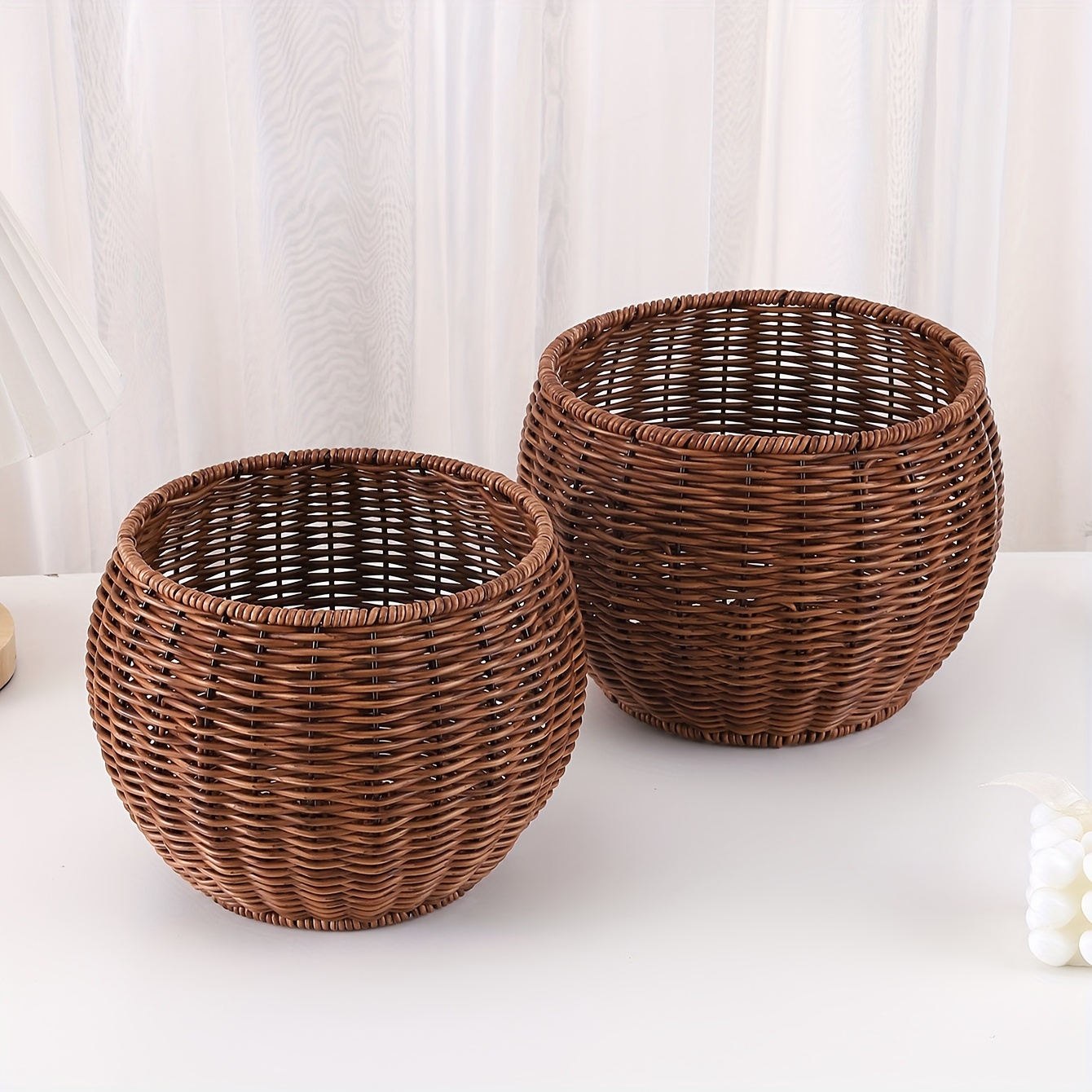 Hand-woven Water Hyacinth Storage Basket Wedding Gift Laundry