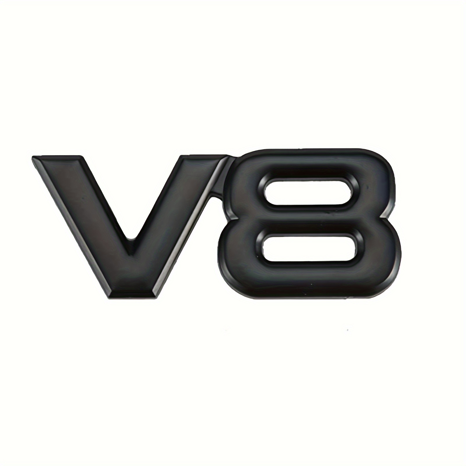 Emblème De Badge V8 Siamois Argenté Autocollant De Voiture 3d