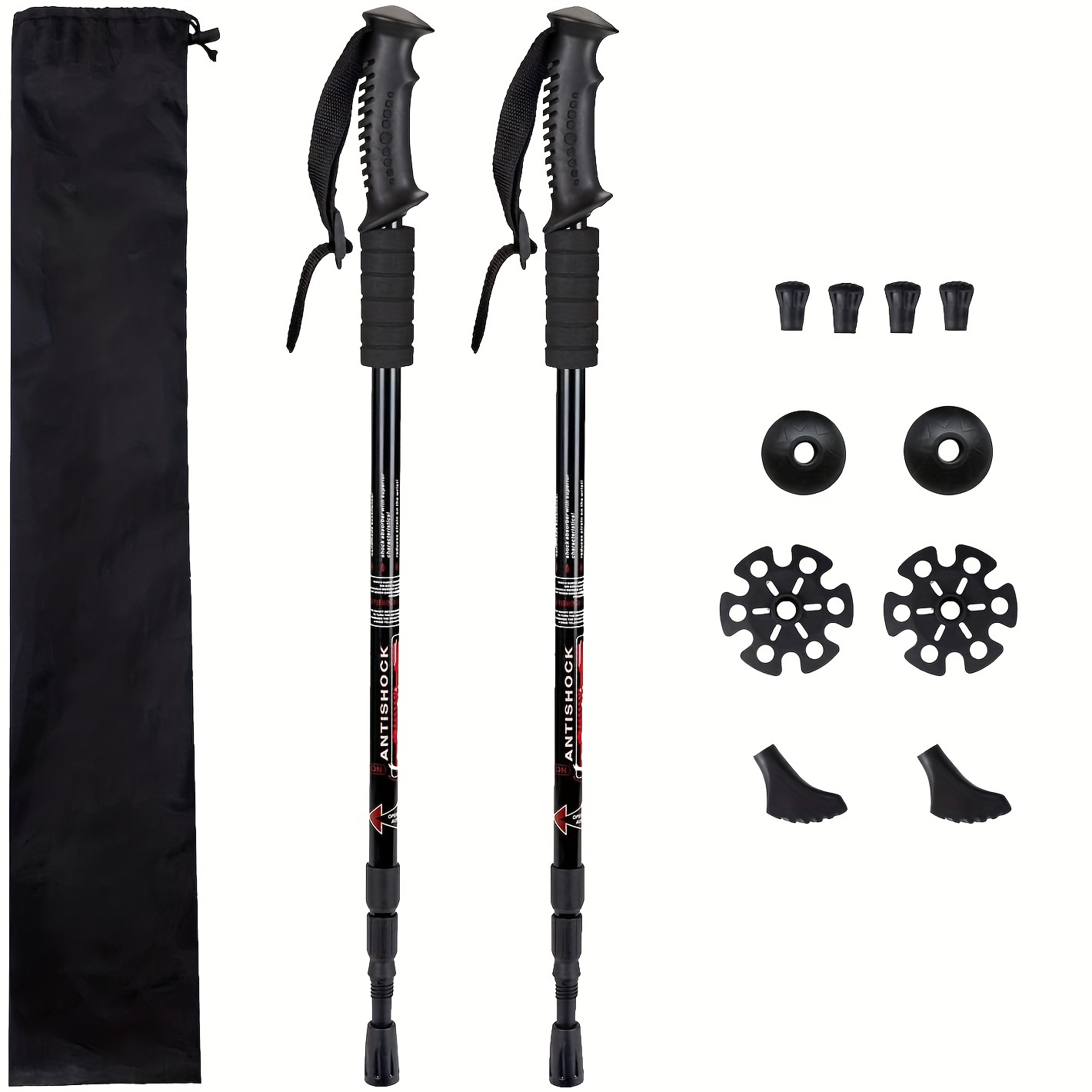 1pc Trekking Poles Lightweight Aluminum Alloy Collapsible Hiking