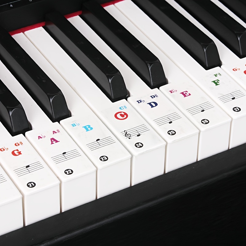 Autocollant de Piano Transparent, clavier électronique amovible, 54/61/88  touches, pour débutants, nouvelle collection