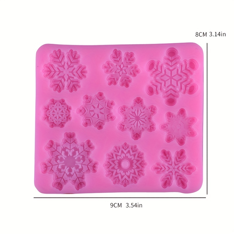 1pc, Multiple Christmas Snowflake Cake Decoration Mold Fondant Chocolate  Mousse Silicone Mold.