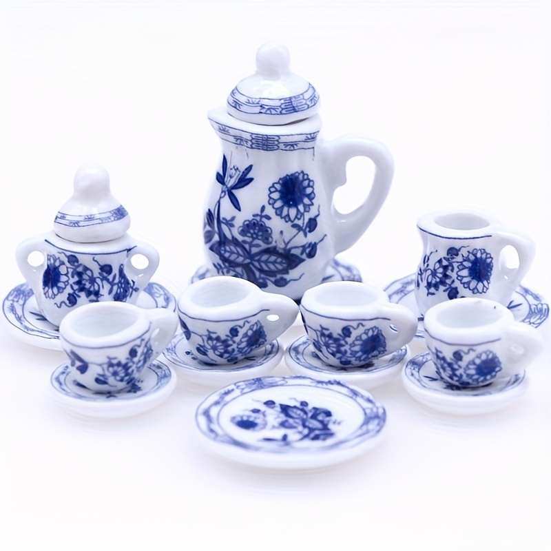 Jgos Té En Miniatura De 15 Pzas Casa De Muñecas De Porcelana | Meses Sin Interés
