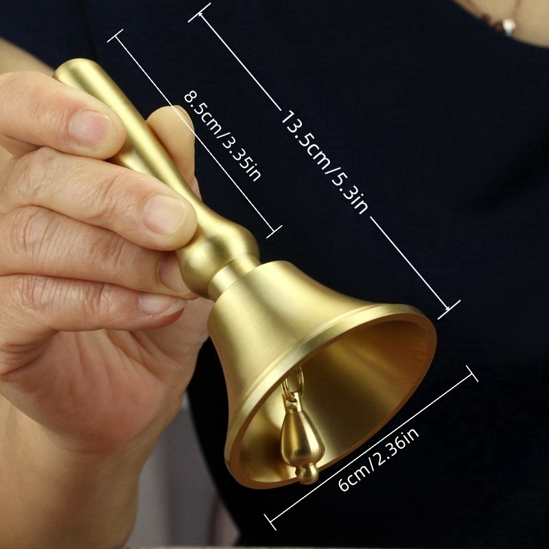 Bells: Solid Brass Hand Bell Hardwood Handle Elegant Hand - Temu United  Kingdom