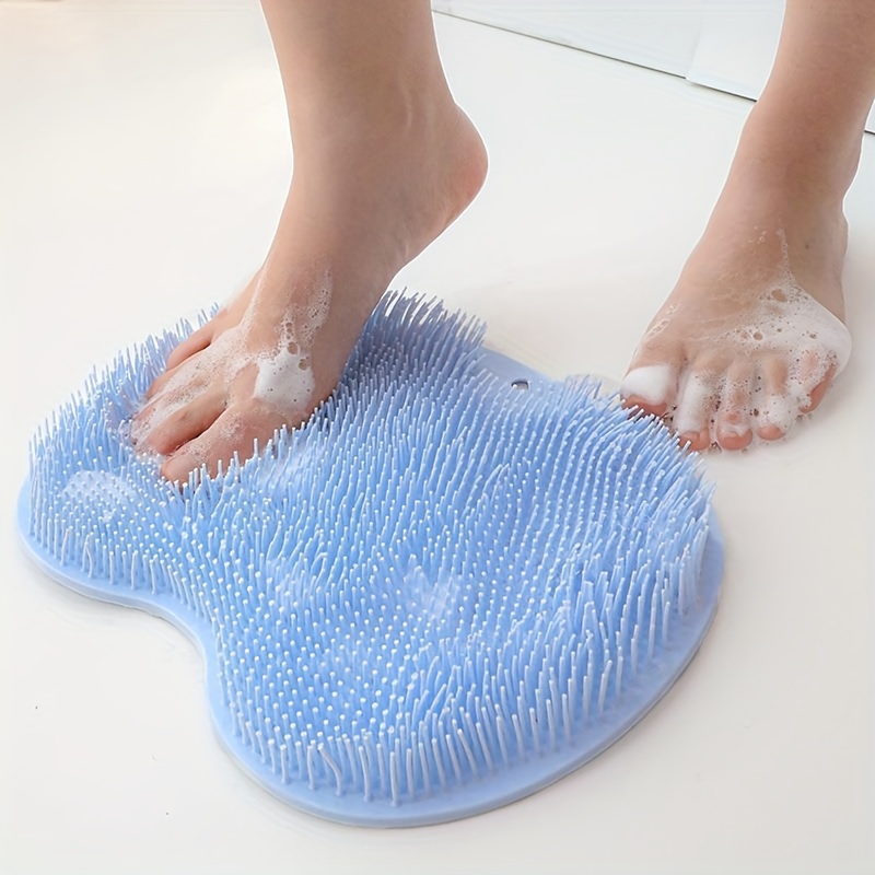 Shower Foot Scrubber Mat Hands Free Back Scrubber For Shower Wall Mounted  Bath Massage Pad Back Scrubber Back With Non Slip Suction Cups Foot Cleaner  For Men Women - Temu