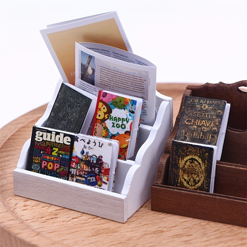 1:12 Dollhouse Miniature Bookshelf Storage Rack, Desktop Organizer Box,  Home Decor - Temu Bulgaria