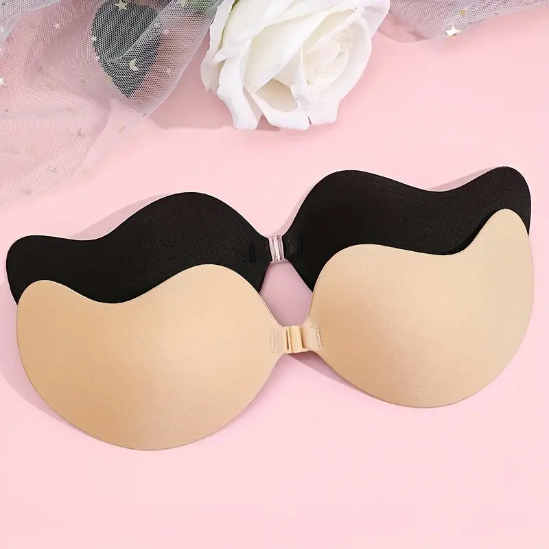Adhesive Silicone Sticky Strapless Bra Push Up Invisible Bras for Women  Reusable Breast Lift Bra with Nipple Covers