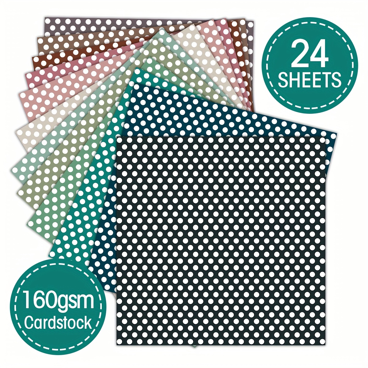 Gray on Gray Polka Dot Double Sided - 12x12 Scrapbook Paper
