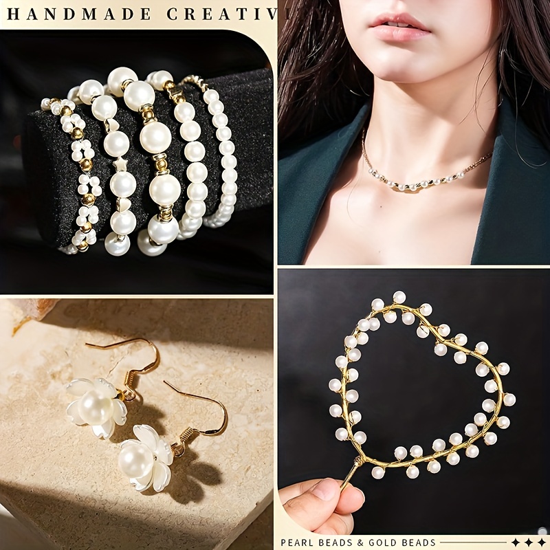Black White Golden Acrylic Beads For Bracelets Making Kit - Temu United  Arab Emirates