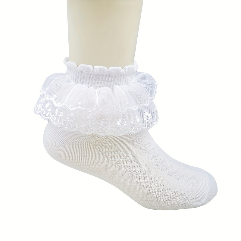 Girls Lace Patchwork Sweet Princess Socks 6 Pairs