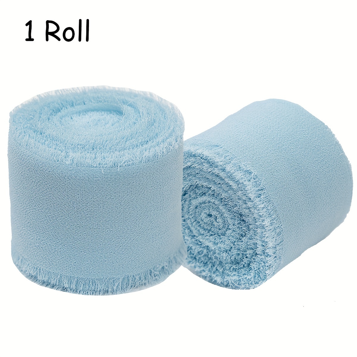 Roll *7yard Chiffon Silk Ribbon Handmade Frayed Edge - Temu