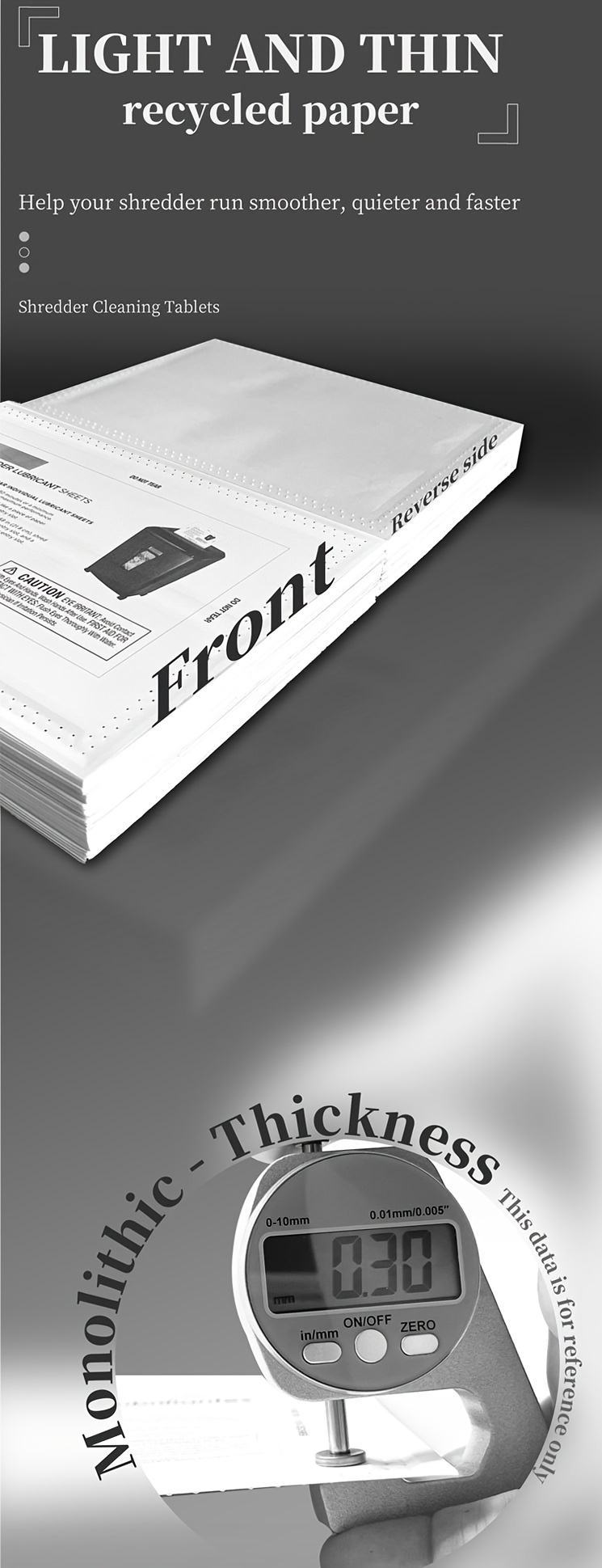 Shredder Lubrication Sheets, Clean And Lubricate Shredder Blades. Helps