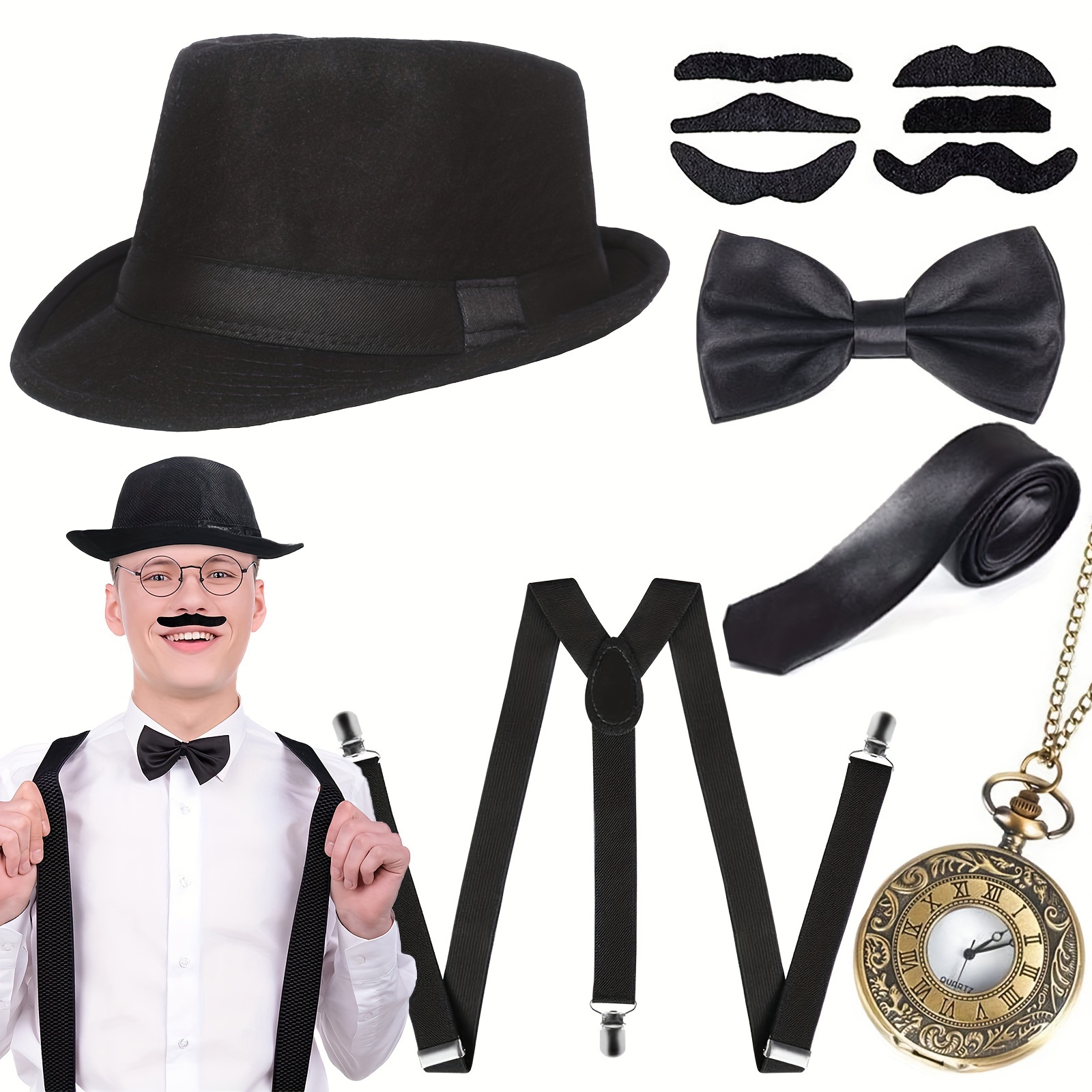 Uomini accessori per costumi da gangster Great Gatsby degli anni '20,  scelta ideale per regali - Temu Italy