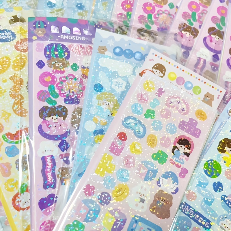 12 Stickers With 8 Themed Suits, Journal Stickers, Laser, Cute, High-value,  No Repetition - Toys & Games - Temu Belgium