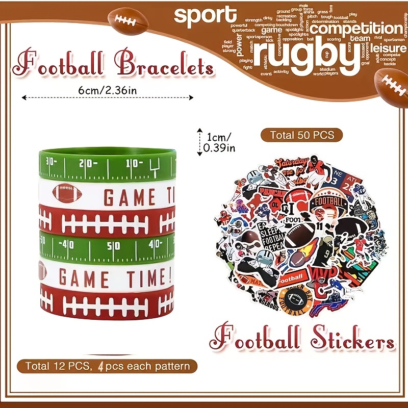 : 96Pcs Football Party Decorations Supplies Football